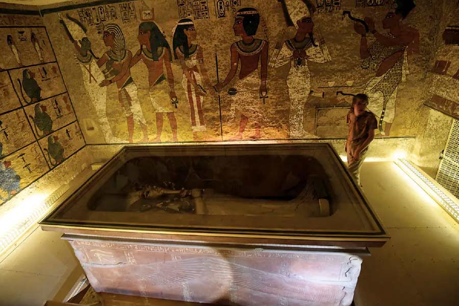 মাত্র ৯ বছর বয়সে ফারাও হয়েছিলেন তুতানখামেন। ১০ বছর রাজত্ব করার পর মাত্র ১৯ বছর বয়সে মারা যান তিনি। কিন্তু কী ভাবে তাঁর মৃত্যু হল, সে নিয়ে নানা মুনির নানা মত রয়েছে।