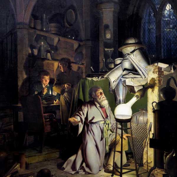 ইউরোপের বিভিন্ন দেশে যাঁরা এক সময়ে ‘উইচ’ বা ‘ডাইনি’ বলে চিহ্নিত হয়েছেন, তাঁদের বেশির ভাগই ছিলেন অ্যালকেমি বা অন্য কোনও বিষয়ের সন্ধানী। সেই সব বিষয়ের মধ্যে অমরত্ব লাভের উপায়, অনন্ত যৌবনের অধিকারী হওয়ার পদ্ধতি থেকে শুরু করে এমন কিছু বিষয় ছিল, যা চিকিৎসার কাজেও ব্যবহৃত হত। (সঙ্গের ছবিটি  ১৭৭১ সালে ইংরেজ চিত্রকর জোসেফ রাইটের আঁকা অ্যালকেমি গবেষণাগারের)