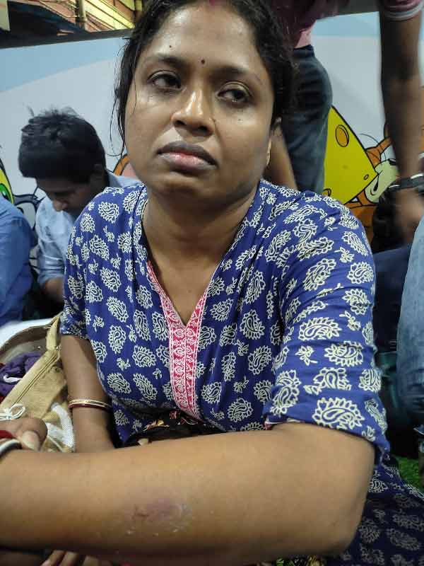 আন্দোলনকারী অরুণিমা পাল।