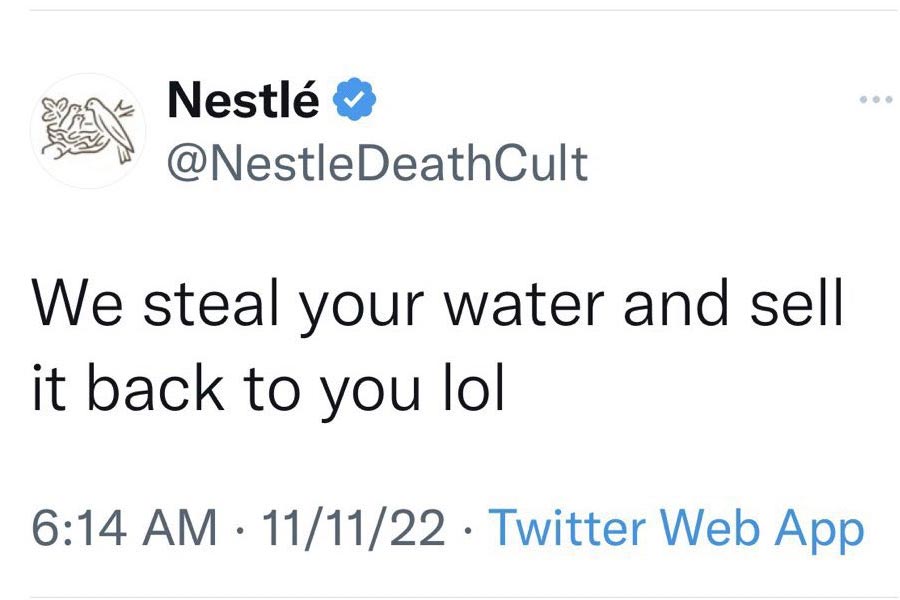 এমন ভাবেই বিখ্যাত ডেয়ারি সংস্থার নামে টুইটার হ্যান্ডল থেকে লেখা, ‘‘আমরা আপনার কাছ থেকে জল চুরি করি। তার পর সেটা আপনাকে বিক্রি করি।’’ অর্থাৎ, দুধের নামে জল দিয়ে উপভোক্তাদের ঠকানো হচ্ছে বলে নিজেই জানিয়ে দিচ্ছে সংশ্লিষ্ট ডেয়ারি সংস্থা!
