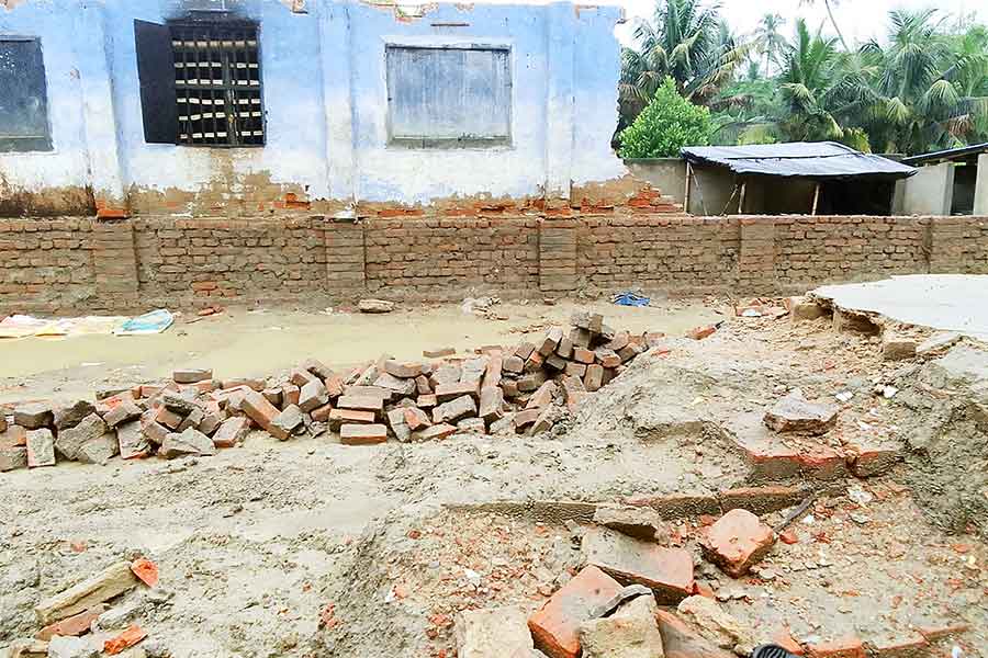 এখানেই ছিল স্কুলের পুরনো ভবনটি। নিজস্ব চিত্র।