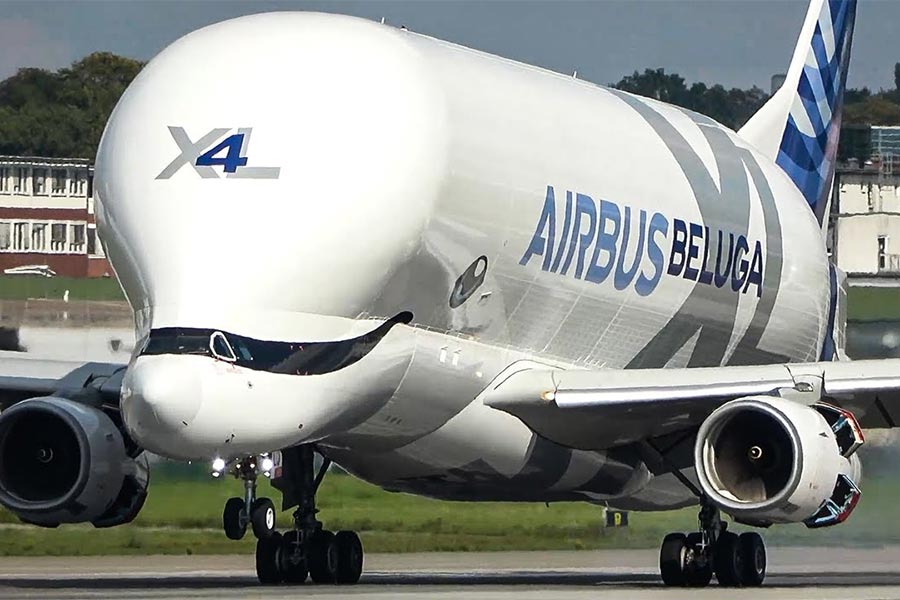 পেল্লায় এই বিমান দেখতে কলকাতা বিমানবন্দরে যাত্রীদের মধ্যে রীতিমতো হুড়োহুড়ি পড়ে গিয়েছিল। এত বড় বিমান সচরাচর দেখা যায় না। তা ছাড়া বিশাল সামুদ্রিক প্রাণীর আদলে তৈরি বেলুগার রূপও নজর কেড়েছে যাত্রীদের। 