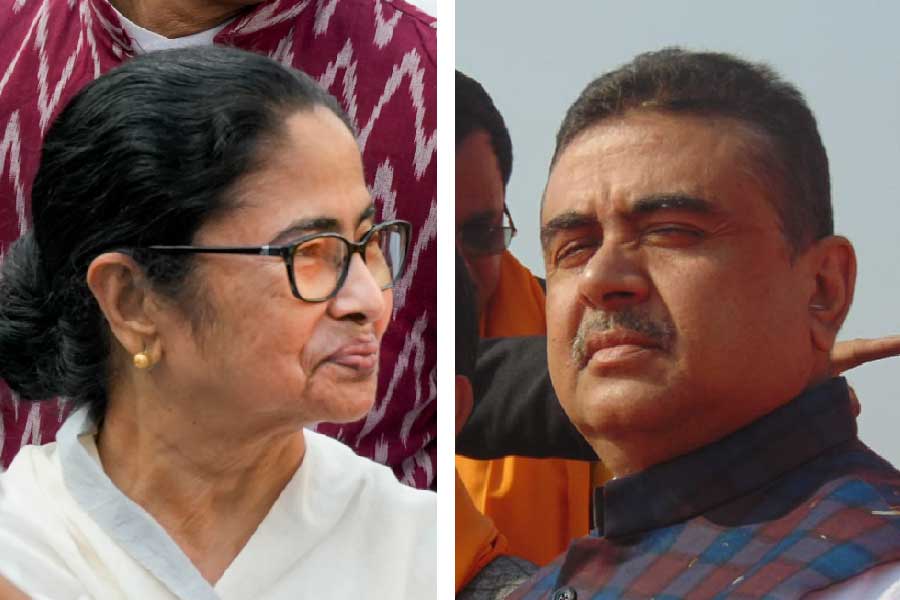 নতুন রাজ্যপালের শপথ ঘিরে রাজনৈতিক টানাপড়েন। সরকার আর বিরোধী দলের চাপান-উতোর। তার ঠিক দু’দিন পর শুক্রবার সৌজন্য-চমক দেখাল রাজ্য বিধানসভা। মুখ্যমন্ত্রী মমতা বন্দ্যোপাধ্যায়ের ডাকে তাঁর ঘরে চা পানে গেলেন শুভেন্দু অধিকারী। সৌজন্য প্রদর্শন শুরু শুক্রবার সকাল থেকে। 