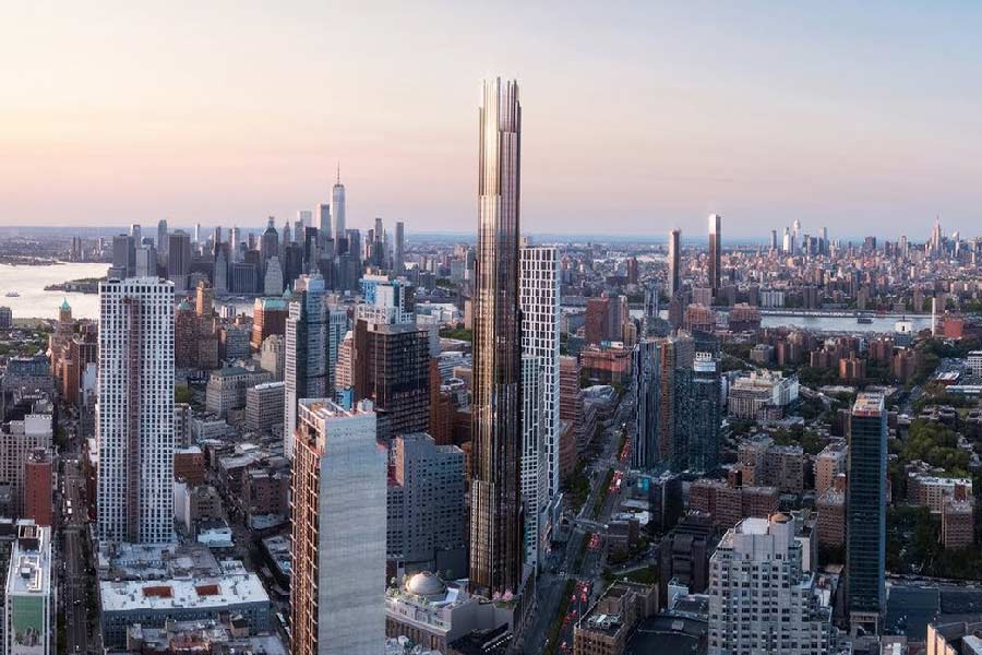 স্টেনওয়ে টাওয়ারটি প্রায় ৩৮ হাজার ঘন মিটার কনক্রিট দিয়ে তৈরি করা হয়েছে।