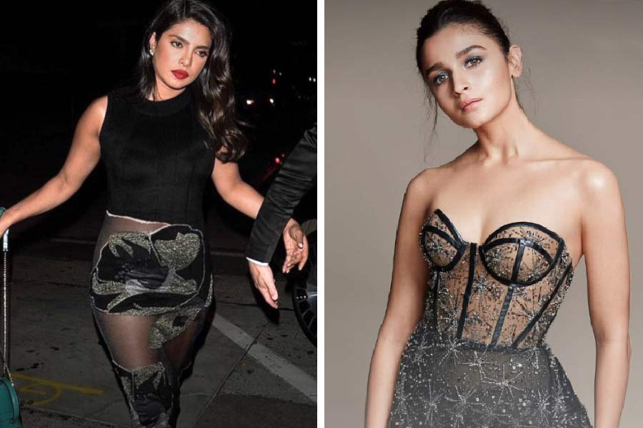 কালো পোশাকে মোহময়ী প্রিয়ঙ্কা ও আলিয়া।