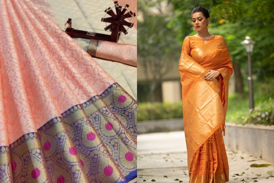 চিনের তিন ভাই সুরাতে এসে তাঁতিদের এই বুনন পদ্ধতি শেখান। পরবর্তীকালে তা বেনারসে আসে। তিন ভাইয়ের নামের শেষে চই শব্দটি ছিল। সেই অনুসারেই তিন ও চই শব্দ মিলিয়ে এই শাড়ির নামকরণ তাঞ্চই।  