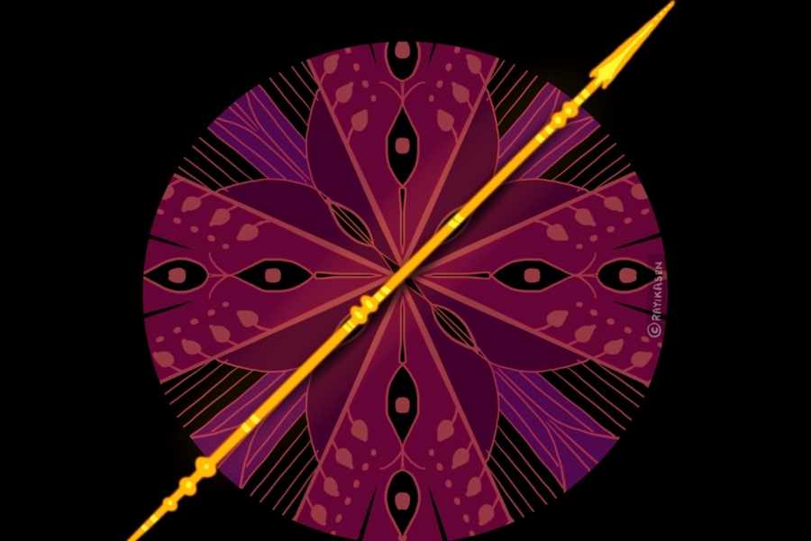 কালদণ্ড:  ধর্মরাজ যম দেবী মহামায়াকে এই গদা বা কালদণ্ড প্রদান করেন। এই অস্ত্র মহিষাসুরকে বধ করার জন্য সম্মোহিত শক্তি হিসাবে ব্যবহার করা হয়। 