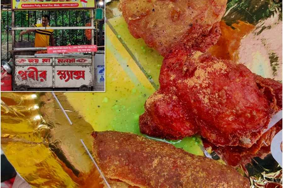 প্রবীর স্ন্যাক্স-  পাটুলিতে ঠাকুর দেখার ফাঁকে হাল্কা কিছু খেয়ে নিতে চলে যেতে পারেন প্রবীর স্ন্যাক্সে। চিকেন তন্দুরি থেকে শুরু করে কবাব, চিকেন ফ্রাই, ফিশ ফ্রাই সব কিছুই হাতের নাগালে। দামও কম।দাম- ১০০ টাকা দু’জনের জন্য  সময়- বিকেল ৪টে থেকে রাত ১০.৩০টা অবধি খোলা