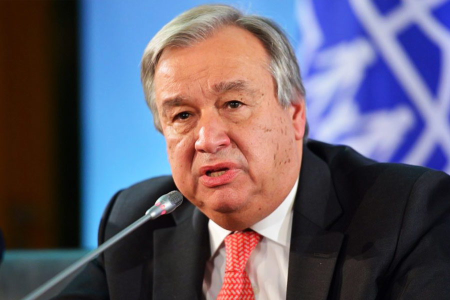 An image of UN Chief Antonio Guterres 