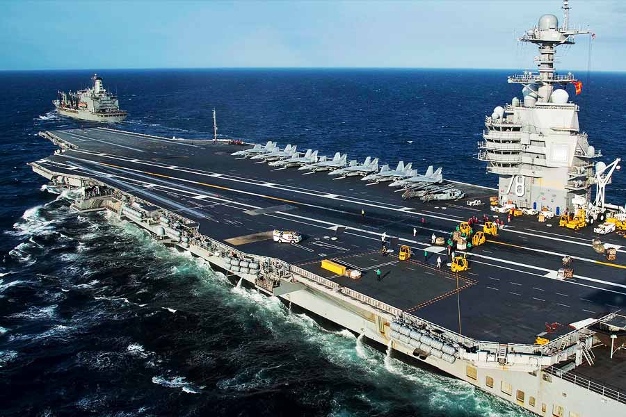 আমেরিকা ছাড়াও এই যুদ্ধজাহাজে নেটো-ভুক্ত দেশ কানাডা, ফিনল্যান্ড, ডেনমার্ক, ফ্রান্স, জার্মানি, নেদারল্যান্ডস এবং স্পেনের নৌসেনারা ঠাঁই পাবেন। বস্তুত, অতলান্তিক মহাসাগরে নেটোর ‘ভাসমান দুর্গের’ ভূমিকা পালন করবে ইউএসএস জেরাল্ড ফোর্ড।