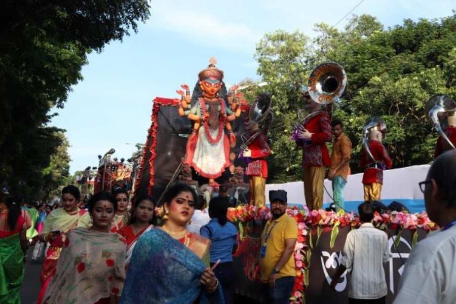 রং বেরঙের ট্যাবলো সাজিয়ে এই দিন কার্নিভালে পা মেলায় শহরের সেরা পুজো গুলি।