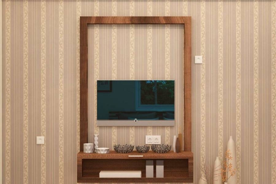 ওয়াল মাউন্ট করাতে না চাইলে ব্যাকগ্রাউন্ড ওয়ালপেপারের কথাও ভাবতে পারেন। কম বাজেটে টিভি ইউনিটের এই লুক করতে পারে বাজিমাত। প্রয়োজনে লাগাতে পারেন উডেন বা প্যাটার্ন ওয়াল পেপারও।