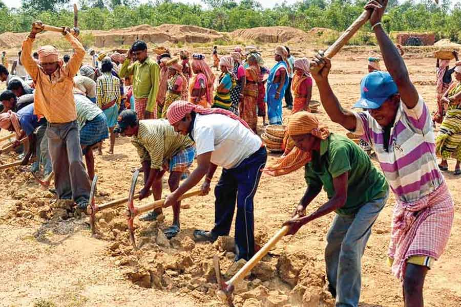 গত প্রায় ১১ মাস একশো দিনের কাজের টাকা বন্ধ রেখেছে কেন্দ্র।