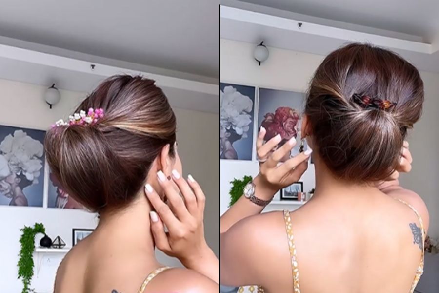 পুজো না হয় শেষ। তা বলে সাজের কি আর শেষ আছে! ধনতেরস, দীপাবলি, ভাইফোঁটা- প্রত্যেকটা দিনই তো সেজেগুজে উদযাপনের। বছরভর পশ্চিমি পোশাকে, এলোমেলো চুলেই দিন কাটে। উৎসবের মরসুম জুড়ে তাই সাবেক সাজেই মজে থাকেন আপামর বাঙালি নারী। আর সঙ্গে চুলেও খানিক চিরায়ত সজ্জায়। 