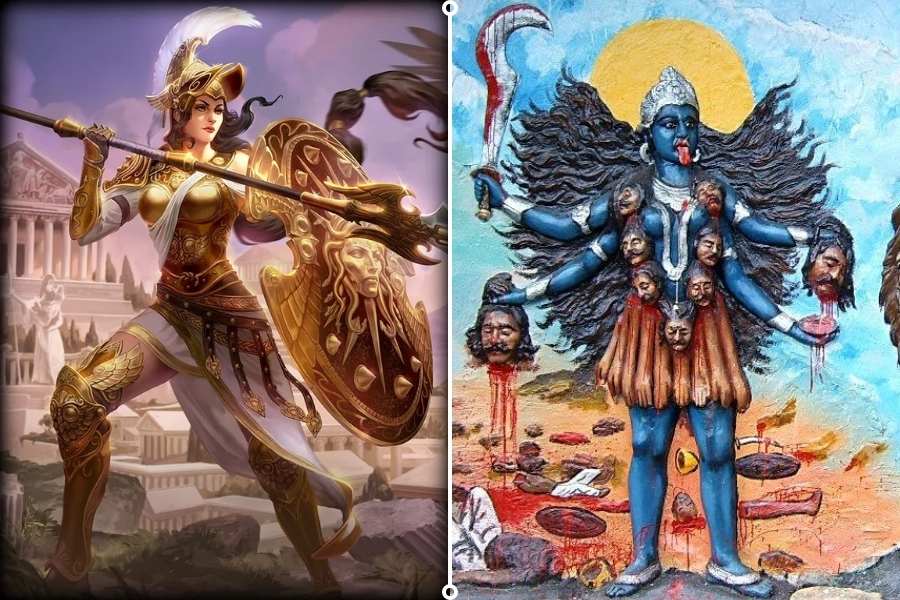 তবে দেবী কালীর অস্তিত্ব এখানেই শেষ নয়। হিন্দুশাস্ত্রের বাইরেও তাঁর অবাধ আনাগোনা। বিদেশে যে শুধু কালী আরাধনা হয়, তা-ই নয়। বরং গ্রীক সহ আরও নানা শাস্ত্রে পাওয়া যায় দেবীর উল্লেখ। তবে অবশ্যই তা কালী নামে নয়। 