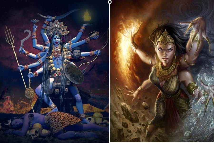 প্রাচীন হিন্দুশাস্ত্রে বর্ণিত কালীর রূপের সঙ্গে সাদৃশ্য পাওয়া যায় বিদেশের বহু দেব-দেবীর। তাই স্বভাবতই জন্ম দেয় এক বির্তকের। আসলে দেবীর জন্ম কোথায়? এদেশে নাকি বিদেশে? এই প্রতিবেদনে রইল তেমনই কিছু বিদেশি দেবীর হদিশ, যার বর্ণনা শুনলে আপনারও মনে হতে পারে, এ তো আমাদের কালী। 