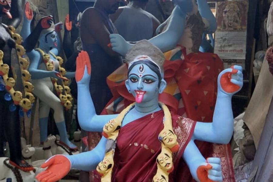  কোথাও প্রতিমার রং কালো। কোথাও বা মা নীলবর্ণা। কোথাও রুদ্রমূর্তি, কোথাও অপেক্ষাকৃত শান্ত।