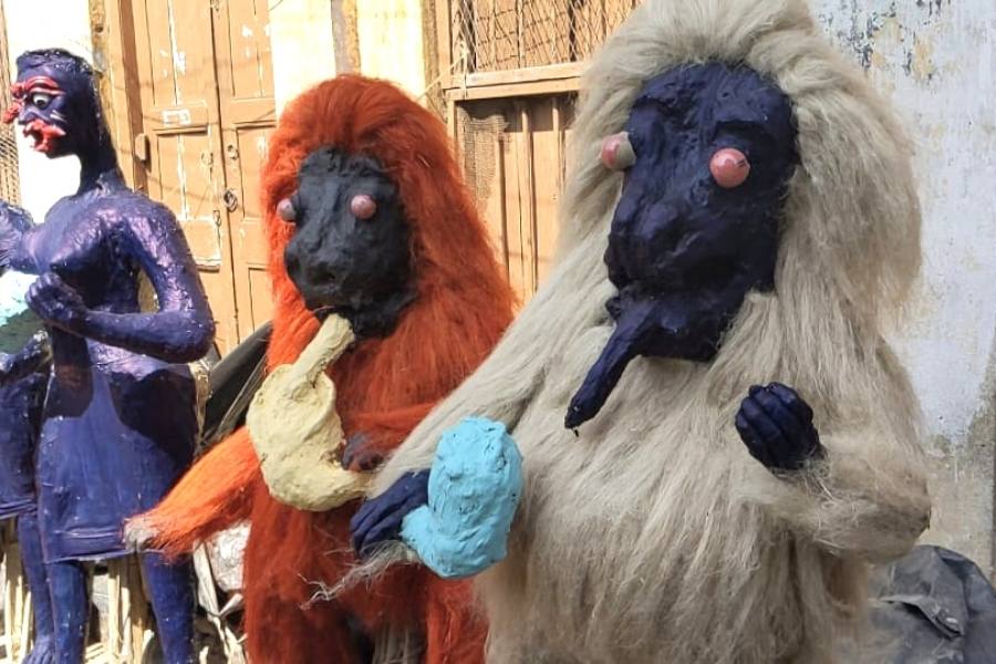 কোনওটার চোখ জ্বলজ্বল করছে। কেউ আবার দিব্যি বসে আড্ডার মেজাজে। কাউকে দেখলে ভয় লাগতে বাধ্য। আবার কোনওটাকে দেখলে হেসে ফেলবেন আপনিই!