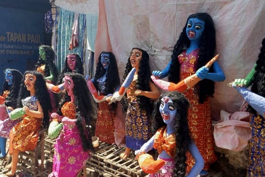 কালীপুজোর ২-৩ দিন আগে থেকেই মূলত বিক্রিবাট্টা বাড়ে। প্রতি বছরের মতো এই বারেও তার অন্যথা হয়নি।