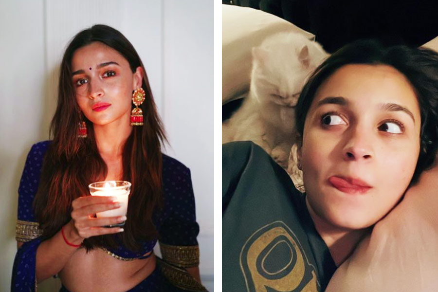 The same photo was not given on Diwali, this year Alia is lying in her bed