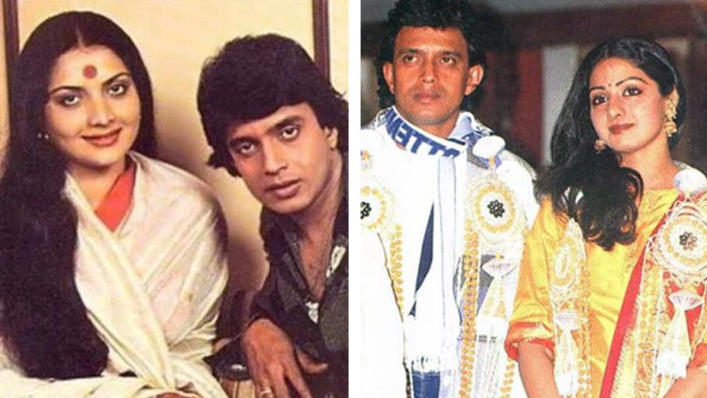 বলিউডের অনেকের ধারণা, শ্রীদেবীকে লুকিয়ে বিয়ে করেছিলেন মিঠুন। কিন্তু মিঠুনের স্ত্রী যোগিতা আত্মহত্যার হুমকি দিলে শ্রীদেবী ও মিঠুন তাঁদের সম্পর্কে ইতি টানেন।