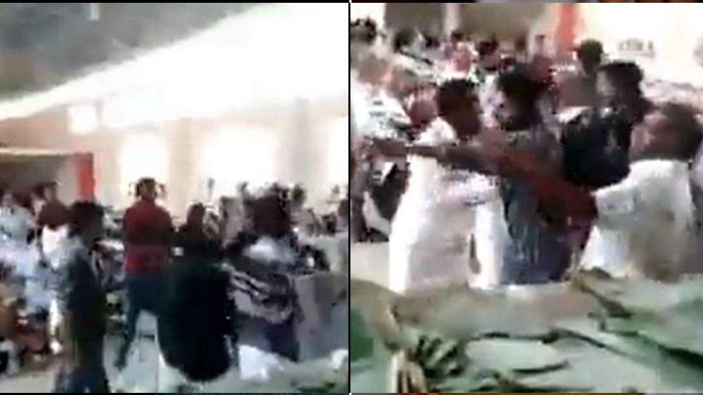 নিমন্ত্রিতদের মধ্যে এক জন, গোটা ঘটনাটির ভিডিয়ো করে ছড়িয়ে দেন নেটমাধ্যমে।