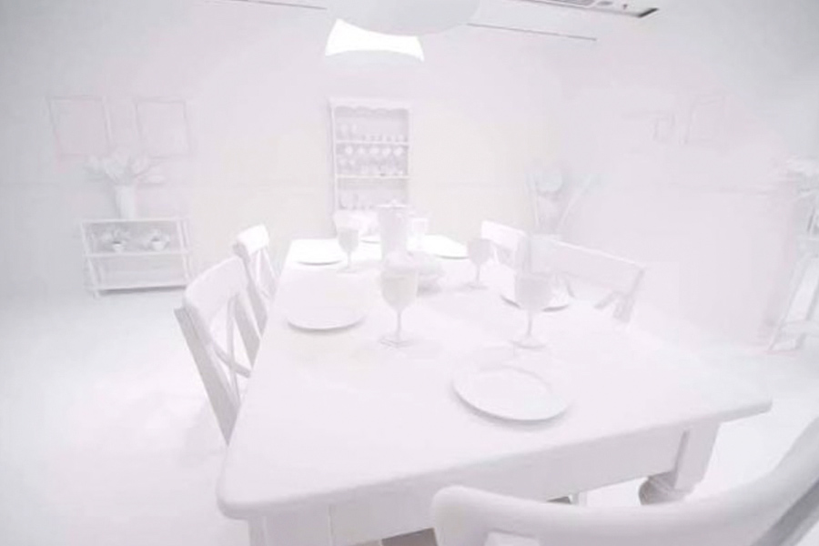 শুধু তা-ই নয়, ঘরে যে আসবাবপত্র রাখা হয়, তার রংও হয় সাদা। ঘরের মধ্যে একটিও জানলা থাকে না।