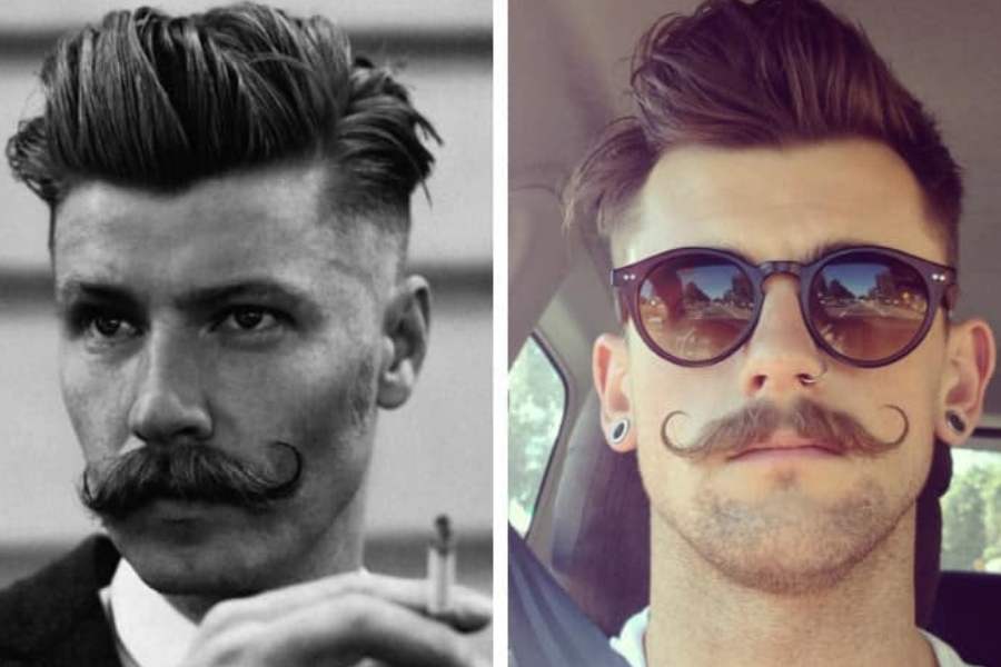 হ্যান্ডেলবার গোঁফঃ এই গোঁফ বেশ কয়েকবছর ধরেই ট্রেন্ডিং এ চলছে। শুরু গোঁফের শেষটা হালকা উপরের দিকে ঢেউ খেলানো।রনবির সিং স্টাইলের এই গোঁফে পুজোয় নিজেকে করতে তুলতে পারেন নজরকারা। 