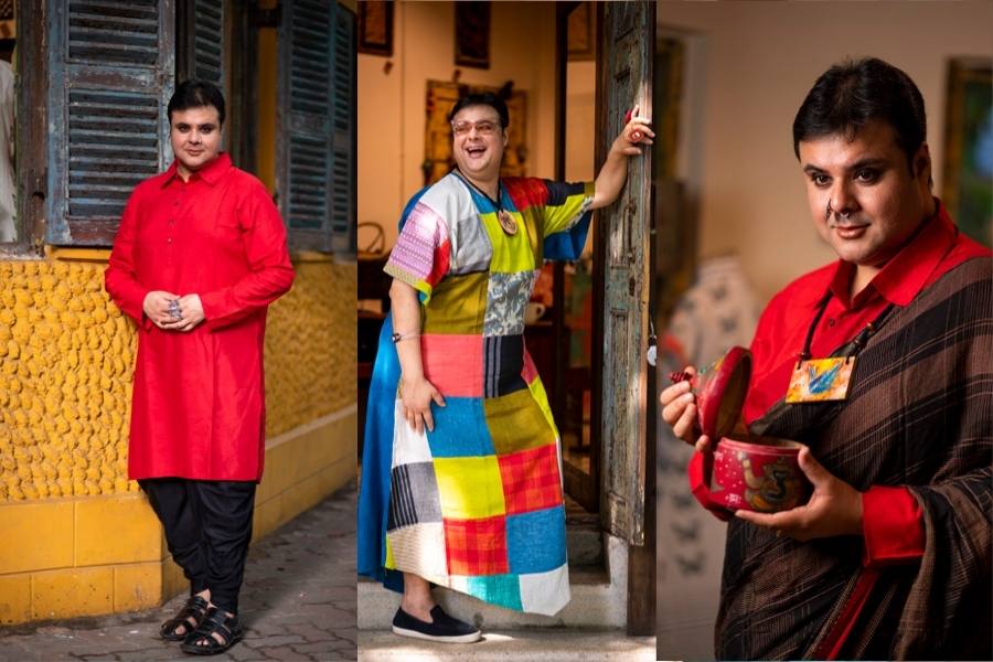 সুজয়প্রসাদের কথায়,  “আমি জিন্স-শার্ট বা টিশার্ট যেমন পরি, তেমন কাফতান, ধুতি সবই পরি।“