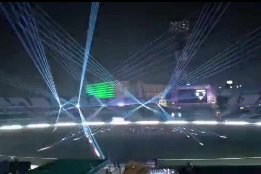 An image of Drone Show in the Eden Gardens 