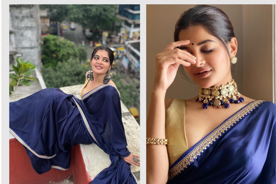 নিজের ইনস্টাগ্রাম প্রোফাইলে ছবিগুলি ভাগ করে নিয়েছেন মধুমিতা নিজেই। সঙ্গে নীলচে হৃদয়ের আঁকিবুকি।