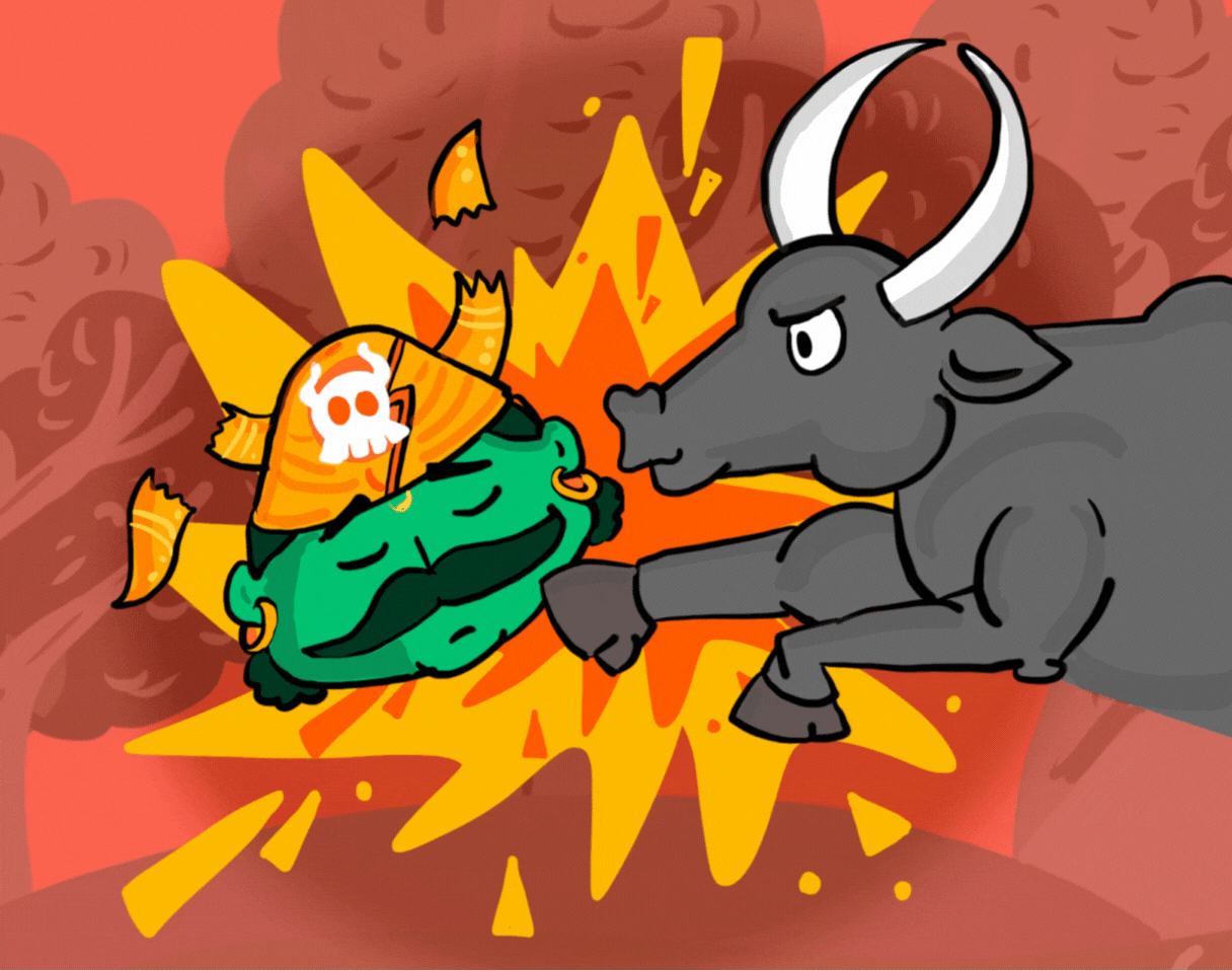 তখনই তার প্রতি আকৃষ্ট এক মায়াবী মোষ তাকে অপহরণের চেষ্টা করে। রাজা রম্ভ বাধা দিলে যুদ্ধ শুরু হয় এবং প্রাণ হারান রম্ভ।