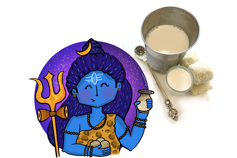 আদিদেব মহাদেব – তিনি যোগী, তাই অল্পেই সন্তুষ্ট। সাদা রঙের যে কোনও মিষ্টি তাঁর প্রিয়। এ ছাড়া দুধ, ঠান্ডাই ভালবাসেন তিনি। 