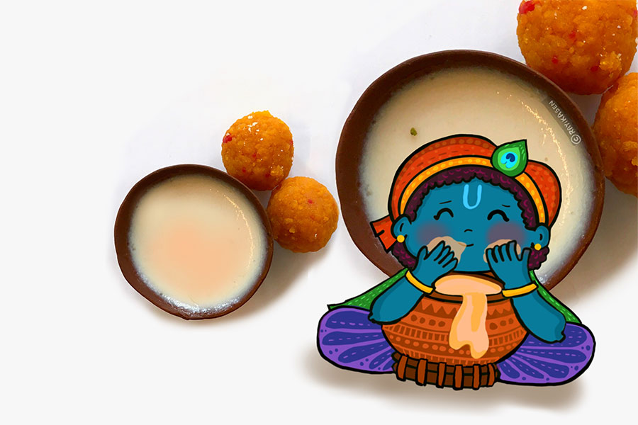 গোপাল- কে না জানেন যে, নাড়ুুগোপালের সবচেয়ে প্রিয় খাবার হল মাখন। এ ছাড়া মিছরি, লাড্ডু, রাবড়িও পছন্দ তাঁর। 