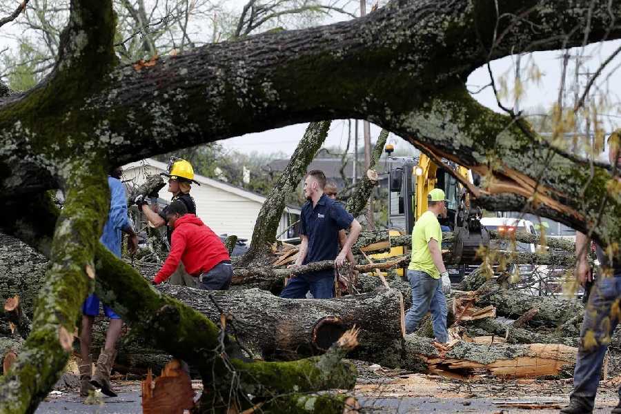 Tornadoes stuck at the US states killing 22 people and massive damage.