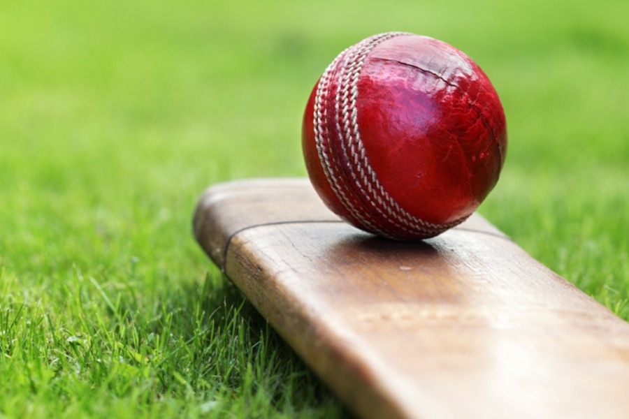 picture of cricket bat and ball