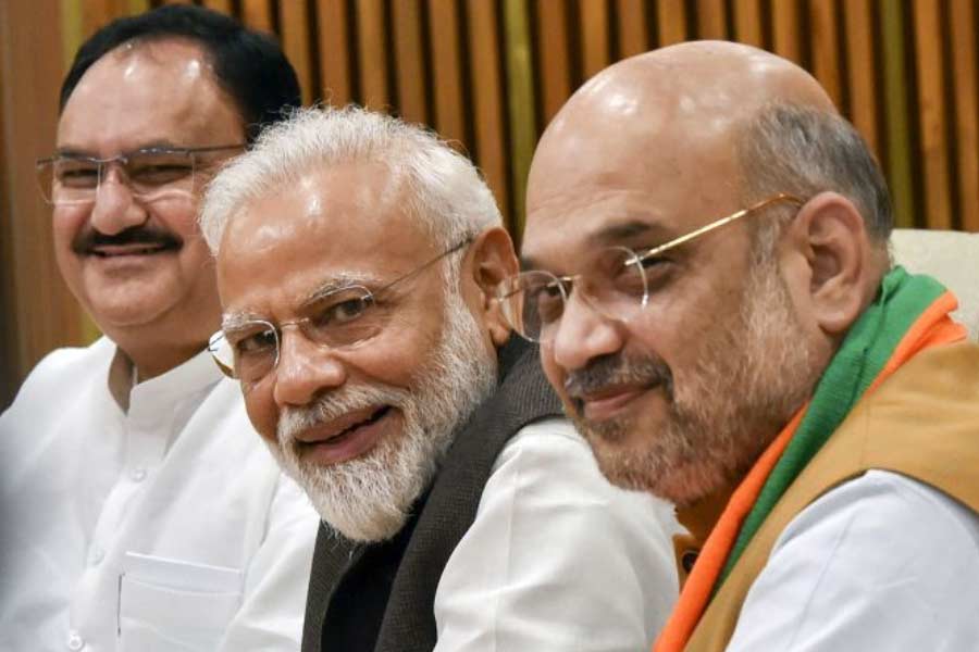 JP Nadda, Narendra Modi and Amit Shah