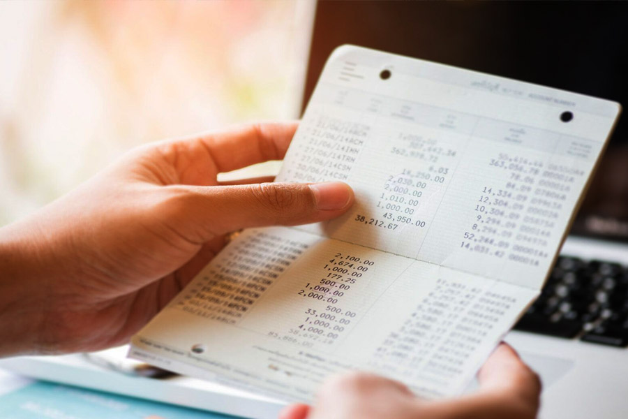 representative photo of bank statement