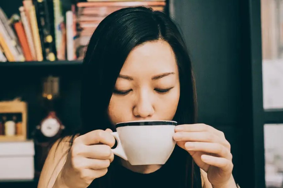 image of having tea
