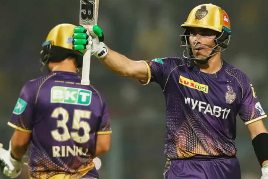 Rahmanullah Gurbaz scores half century against RCB at Eden Gardens