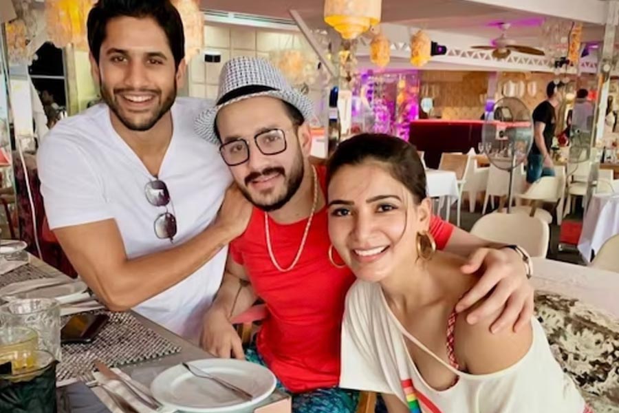 প্রাক্তন দেওর ও নাগার সঙ্গে সামান্থার পুরনো ছবি।