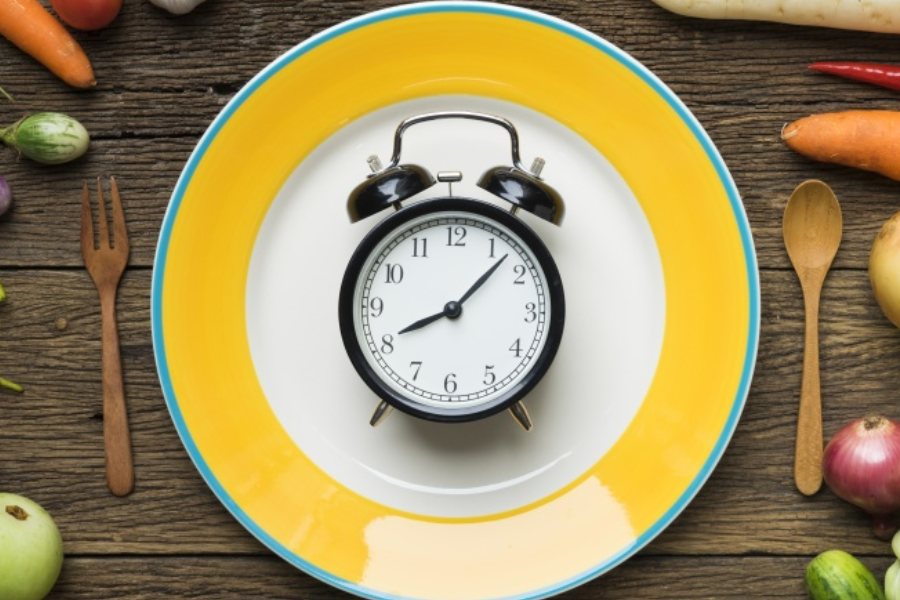 image of eating food on right time
