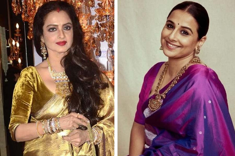 Image of Rekha and Vidya Balan 