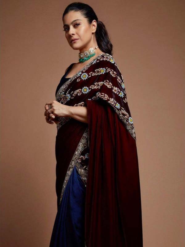 Image Of Velvet Saree 