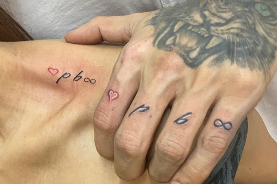 Priya Banerjee and Prateik Babbar tattoo picture