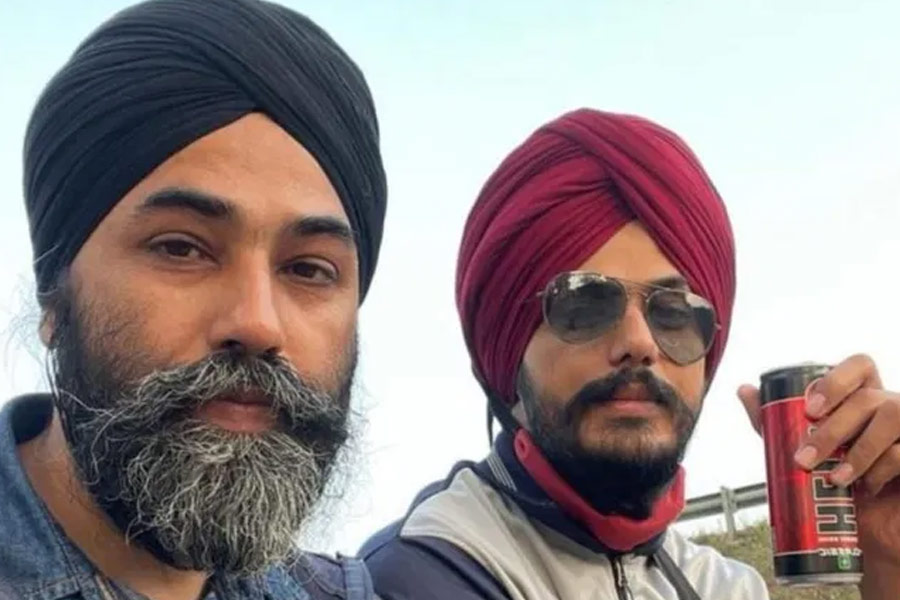 Picture of Amritpal Singh and his close aide Papalpreet Singh