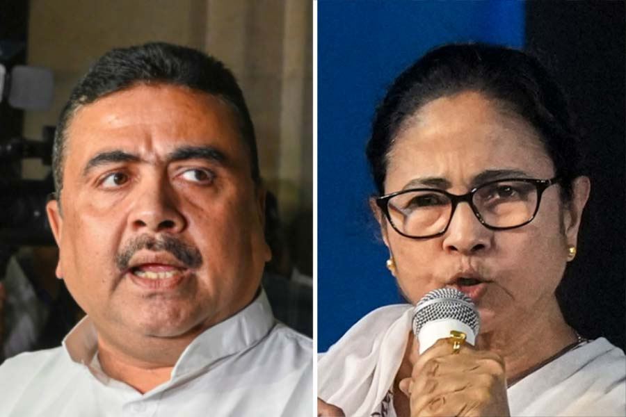 Suvendu Adhikari and Mamata Banerjee.