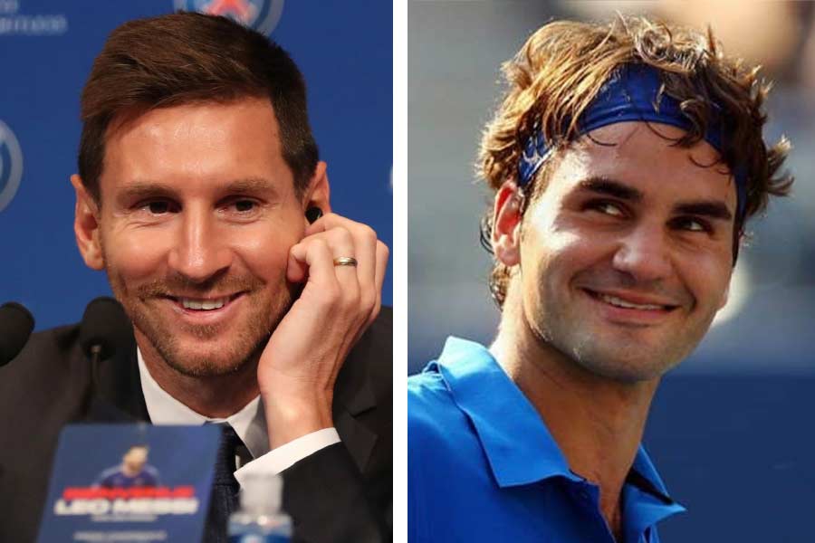 picture of Lionel Messi and Roger Federer