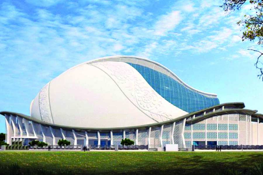 ‘ধন ধান্য’ প্রেক্ষাগৃহের দৈর্ঘ্য ৫১০ ফুট এবং প্রস্থ ২১০ ফুট। উচ্চতা ৬০০ ফুট। বিশাল এই প্রেক্ষাগৃহের মধ্যে রয়েছে দু’টি সভাঘর, ৩টি থিয়েটার হল, ২টি বোর্ড রুম, ৬টি অতিথি নিবাস এবং ২টি ডরমেটরি।