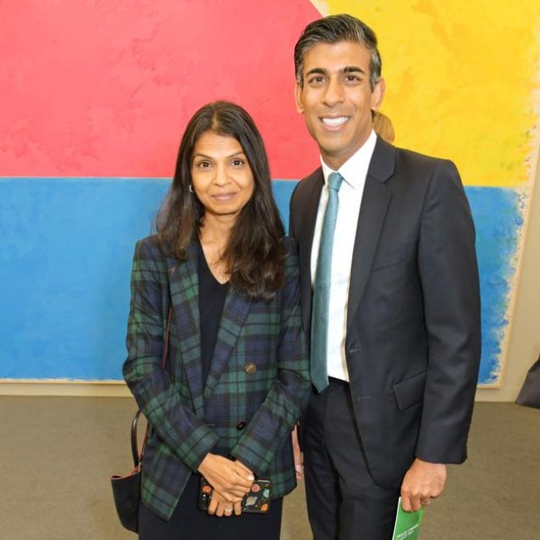 photo of Rishi Sunak and Akshata Murty
